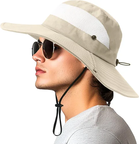 Miniatura 10 de PFFY Sun Beach Hats for Women Men UV Protection Wide Brim Foldable Fishing Sun Bucket Hat Outdoor Essentials