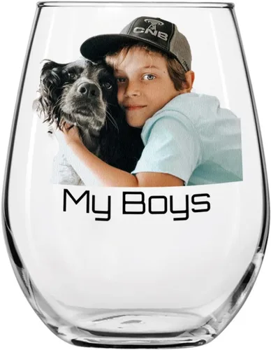 Miniatura 11 de Copa de vino personalizada impresa para el Día de la Madre de 16 onzas, regalos de cristal personalizados con nombre de mamá para mujeres, regalo