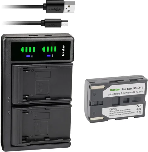 Miniatura 10 de Kastar 2-Pack SB-L110 Battery and LTD2 USB Charger Replacement for Samsung SB-L110 SB-LS110 (NOT Compatible with SB-L110A), SB-L220 SB-LS220, SB-L70