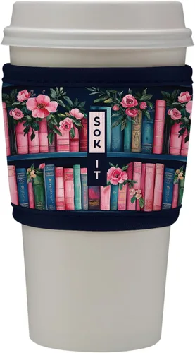 Miniatura 180 de Sok It HotSok Coffee & Tea - Funda de neopreno con aislamiento reutilizable (floral abstracto)