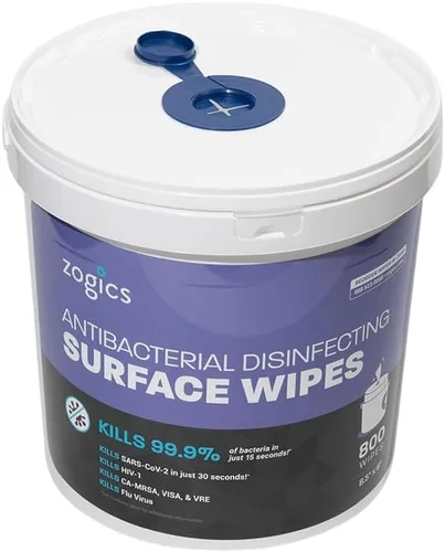 Miniatura 2 de Zogics Toallitas antibacterianas, toallitas desinfectantes para superficies y equipos de gimnasio registradas en la EPA (800 toallitas) +