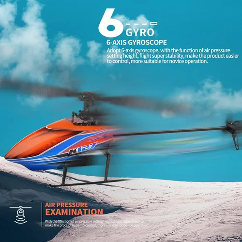 Miniatura 3 de GoolRC Helicóptero RC, helicóptero de control remoto WLtoys XK K127, avión RC de 4 canales con giroscopio de 6 ejes, retención de altitud, despegue