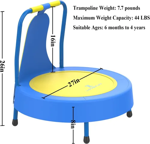 Miniatura 7 de LANGXUN Juguetes para bebés y niños pequeños, mini trampolín para niños pequeños, regalos de cumpleaños para bebés y niños pequeños niños y niñas