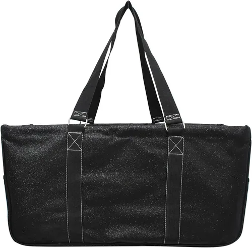 Miniatura 210 de NGIL Bolsa de comestibles reutilizable extra grande plegable de gran tamaño para comestibles, almacenamiento, picnic, playa, Bronco-negro occidental