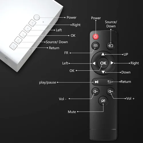 Miniatura 9 de PVO Proyector WiFi Proyectores Mini Portátiles 1080P, La Pantalla del Teléfono Puede Ser Reflejada al Proyector de Video a Través de WiFi