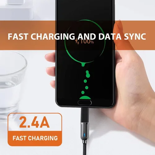 Miniatura 4 de Adaptador USB C hembra a micro USB macho (paquete de 2), adaptador micro USB a USB C, cargador rápido, cable de alimentación, extensor de tira