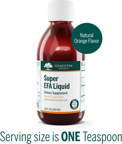 Miniatura 3 de Genestra Brands Super EFA Liquid Apoya la salud cardiovascular y el desarrollo del cerebro, los ojos y los nervios en los niños* 6.8 onzas