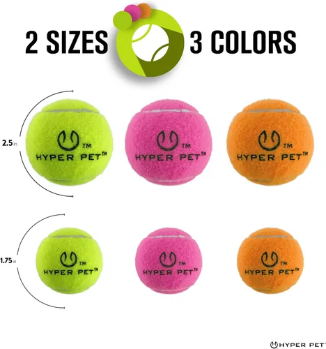 Miniatura 4 de Hyper Pet Mini pelotas de tenis para perros, paquete de 12 (juguetes de pelota para perros para ejercicio, Fetch K9 Mini Kannon K2), juguetes Verde