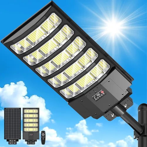 Miniatura 9 de Farolas solares para exteriores, luces LED solares de 20000LM con control remoto, luces con sensor de movimiento, para exteriores, patio, garaje
