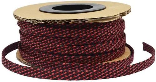 Miniatura 4 de Telar de alambre Undas Trenzadas Expansibles para Mascotas, 10/30 Metros, Color Negro Y Rojo, 0.472 in, De Alta Densidad, Trenzadas, Tubo de telar