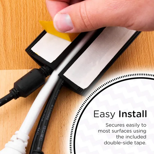 Miniatura 6 de Cordinate - Cubierta de cable de piso de 6 pies, protector de cable, oculta cables de extensión, protege cables, previene caídas de cables