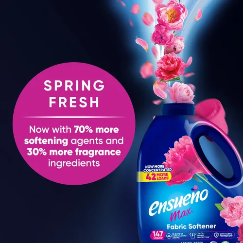 Miniatura 3 de Ensueño Max Suavizante de Telas Líquido - Aroma Primavera Fresca - 125 fl oz (onzas líquidas) - Líquido suavizante de telas seguro