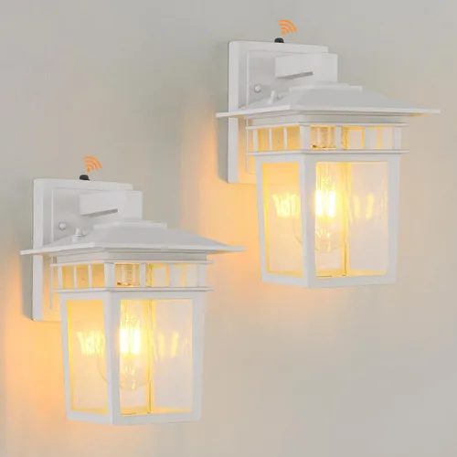 Miniatura 9 de Lámparas de Iluminación Exterior de Pared, Conjunto de Dos Apliques de Pared Exteriores de Anochecer a Amanecer, Luces de Porch al Aire Libre
