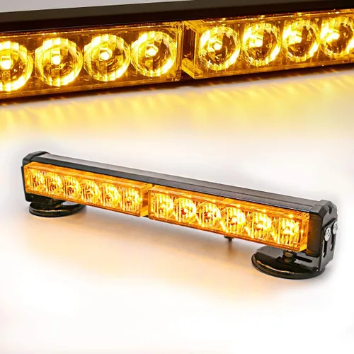 Barra de luces de emergencia con batería inalámbrica, color ámbar, para asesor de tráfico, luz estroboscópica de advertencia, mini, para techo,