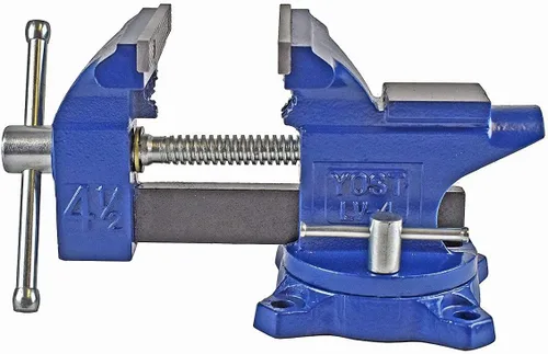 Miniatura 7 de Yost Vises LV-4 - Tornillo de banco para propietario, ancho de mandíbula de 4.5 pulgadas con apertura de mandíbula de 3 pulgadas, agarre seguro