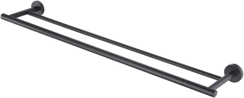 Miniatura 16 de KES Toallero doble de 23.6 pulgadas, soporte para toallas de baño, cocina, barra de toalla doble, resistente al óxido, montaje en pared, acero