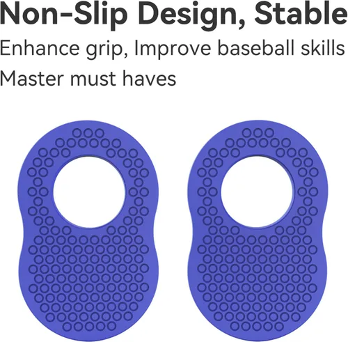 Miniatura 5 de Paquete de 2 protectores de pulgar de béisbol para bateadores profesionales, ayuda de entrenamiento de swing de bateo, protector de pulgar de Azul