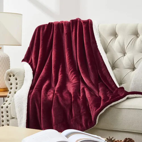Miniatura 7 de Walensee Sherpa - Manta de forro polar de felpa, muy suave, reversible, manta de franela de microfibra para sofá, cama, sofá ultra lujoso, cálido