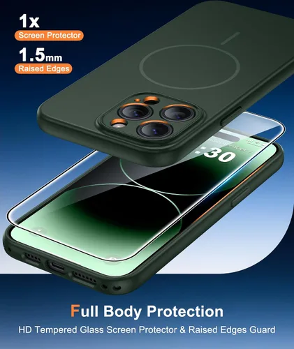 Miniatura 337 de FNTCASE Funda para iPhone 17 Pro: Fundas delgadas translúcidas de color azul claro compatibles con MagSafe, protección completa de la cámara