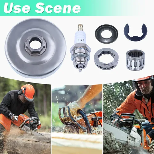 Miniatura 7 de Adefol Conjunto de tambor de embrague para motosierra Husqvarna 372 371 365 362 XP Jonsered 2172 2171 2165 2165 2163 2071 2065 2063, tambor