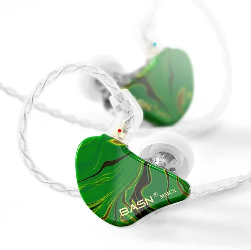 Miniatura 9 de BASN MMCX - Auriculares intraurales con monitor de oído, auriculares IEM de triple driver para músico y baterista, auriculares estéreo HiFi