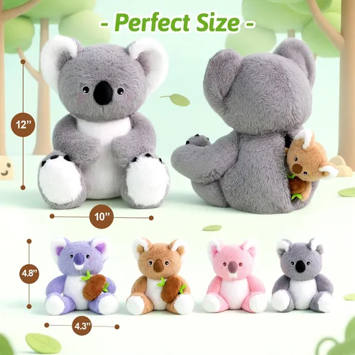 Miniatura 5 de OUOZZZ Capybara - Juguete de peluche grande 5 en 1 con 4 bebés extraíbles en el interior, regalo único para niñas y niños, regalo ideal de Capibara