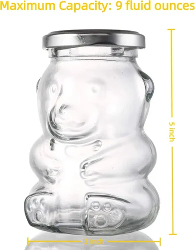 Miniatura 2 de Bekith Paquete de 12 tarros de cristal de 12 onzas con tapas plateadas para mermelada, recuerdos de boda, regalos de ducha, tarros magnéticos