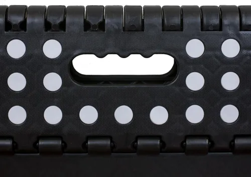 Miniatura 4 de Home Basics Taburete plegable grande de plástico con puntos antideslizantes, color negro