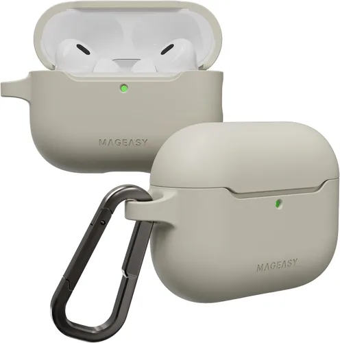 Miniatura 17 de MAGEASY Funda diseñada para estuche de AirPods Pro 2 - Funda protectora a prueba de golpes para AirPods Pro y Pro 2, resistente a las manchas, suave