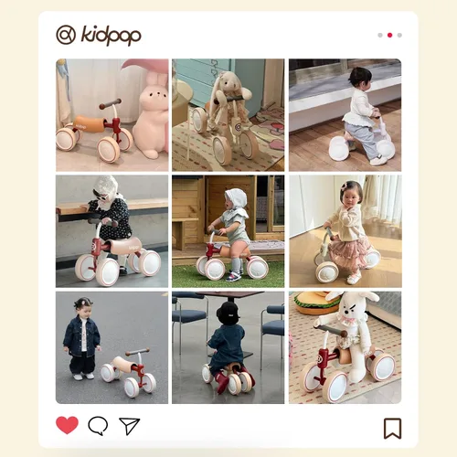 Miniatura 6 de kidpop Big BEE - Bicicleta de equilibrio para niños con vehículo de cuatro ruedas Morado