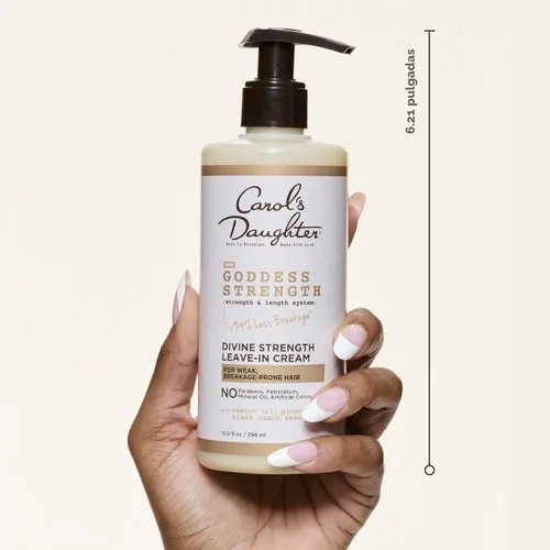 Miniatura 2 de Carol's Daughter Goddess Strength - Crema acondicionador sin enjuague, 10 onzas líquidas, fortalecedora e hidratante para cabello ondulado y rizado