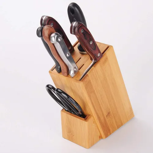 Miniatura 7 de STOBAZA Soporte de bloque de cuchillos para organización de cocina, elegante estante para almacenamiento de cubiertos y utensilios que mantiene tus