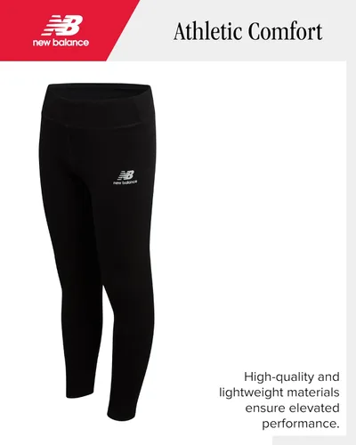 Miniatura 12 de New Balance Conjunto de leggings para niñas, camisa de manga corta de 3 piezas y leggings para niñas, pantalones de yoga para entrenamiento