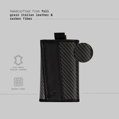 Miniatura 17 de The Frenchie Co. - Cartera - Cartera delgada de piel plegable - Protección de bloqueo RFID con múltiples ranuras para tarjetas y ventana