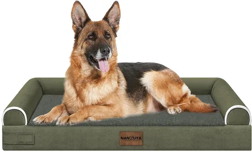 Miniatura 55 de Cama ortopédica lavable para perros medianos y grandes: cama con cojines de apoyo para perros medianos y grandes, cama impermeable de espuma tipo