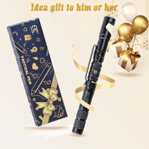 Miniatura 6 de Bolígrafo táctico 8 en 1 multiherramienta con soporte para teléfono, lápiz capacitivo, regalos para hombres, bolígrafo EDC para autodefensa, uso