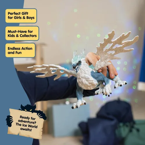 Miniatura 2 de Schleich Eldrador Creatures - Figura de acción de dragón de hielo de 20 cm con alas móviles para niños y niñas - Figuras de criaturas míticas