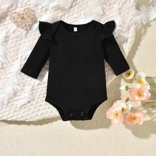 Miniatura 166 de Aalizzwell Conjunto de mameluco acanalado para bebé recién nacido prematuro para otoño e invierno