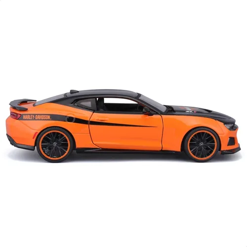 Miniatura 8 de Maisto 1:24 H-D Custom - Chevrolet Camaro ZL1 2017, Negro/Naranja