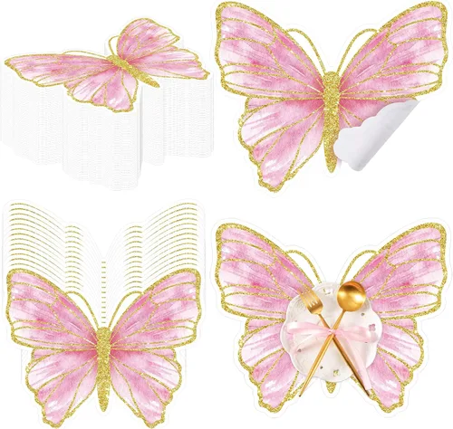 Manteles individuales de papel con mariposas desechables coloridos, manteles de mesa con mariposas para primavera, verano, boda, baby shower,