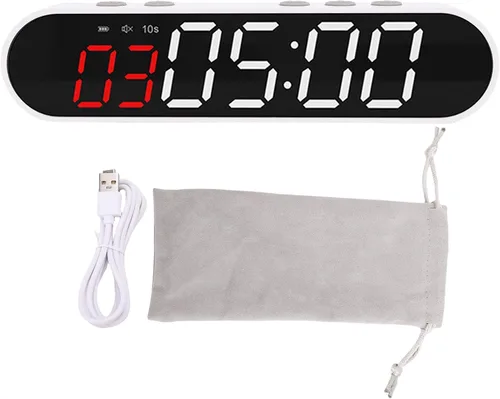 Temporizador de entrenamiento de intervalo, imán portátil, cronómetro deportivo con batería potente de 1500 mAh, control remoto para gimnasio en