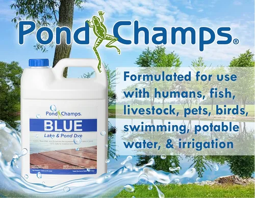 Miniatura 4 de Blue Lake and Pond Dye - Un galón de tinte profesional para lago y estanque, trata hasta 1 acre, color azul real, seguro para peces, vida silvestre