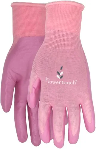 Miniatura 6 de Red Steer A369 Flowertouch - Guantes de césped y jardín, palma de nitrilo, rosa, morado o rojo, tallas S-L, se venden por pares