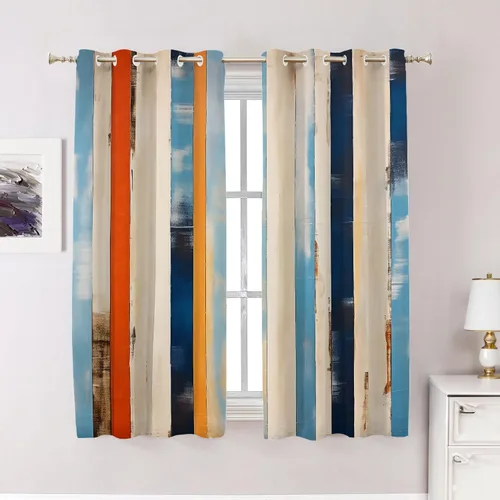 Miniatura 118 de Cortinas opacas de poliéster multicapa para cafetería, con diseño de diamantes, 2 unidades, 26 x 24 pulgadas