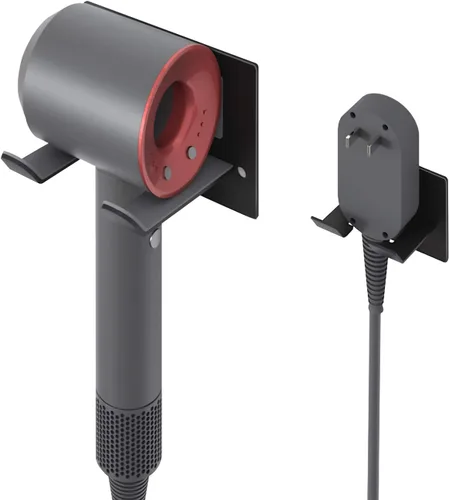 Miniatura 6 de XIGOO Soporte Autoadhesivo para Secador de Pelo Montado en Pared - Organizador de Estante Adhesivo para Secador de Pelo de Baño Compatible con Negro
