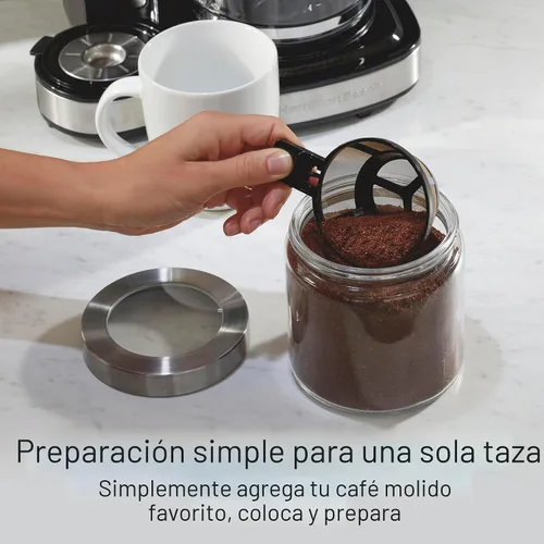 Miniatura 3 de Hamilton Beach Cafetera Brewer de 2 vías, olla de un solo servicio y 12 tazas, acero inoxidable (49980A), jarra Negro