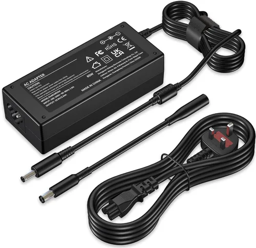 Cargador de laptop de 65 W para Dell Inspiron 15 14 13 11 17 3000 5000 7000 Latitude - Doble punta de 0.177 in y 0.291 in incluido - Cable de fuente