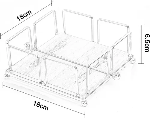 Miniatura 4 de SOVORM Servilleteros planos de 2 piezas, servilletero de metal con brazo pesado y base de madera, para cocina, mesa de comedor, granja, restaurante