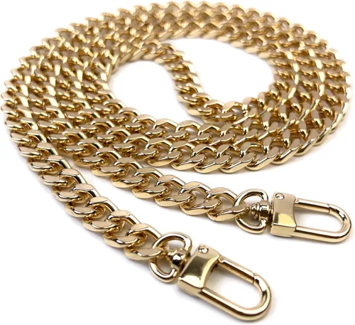 Miniatura 18 de Correas de metal para bolso de cadena plana, reemplazo de cadena para bolso cruzado de hombro y axilas, Dorado antiguo Oro envejecido