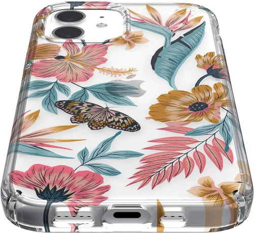 Miniatura 5 de Speck Productos Presidio Edition Funda para iPhone 12, iPhone 12 Pro, transparente/transparente/floral tropical